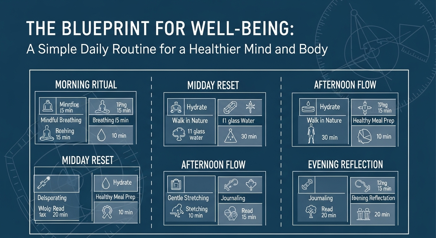 The Blueprint for Well-being: A Simple Daily Routine for a Healthier Mind and Body